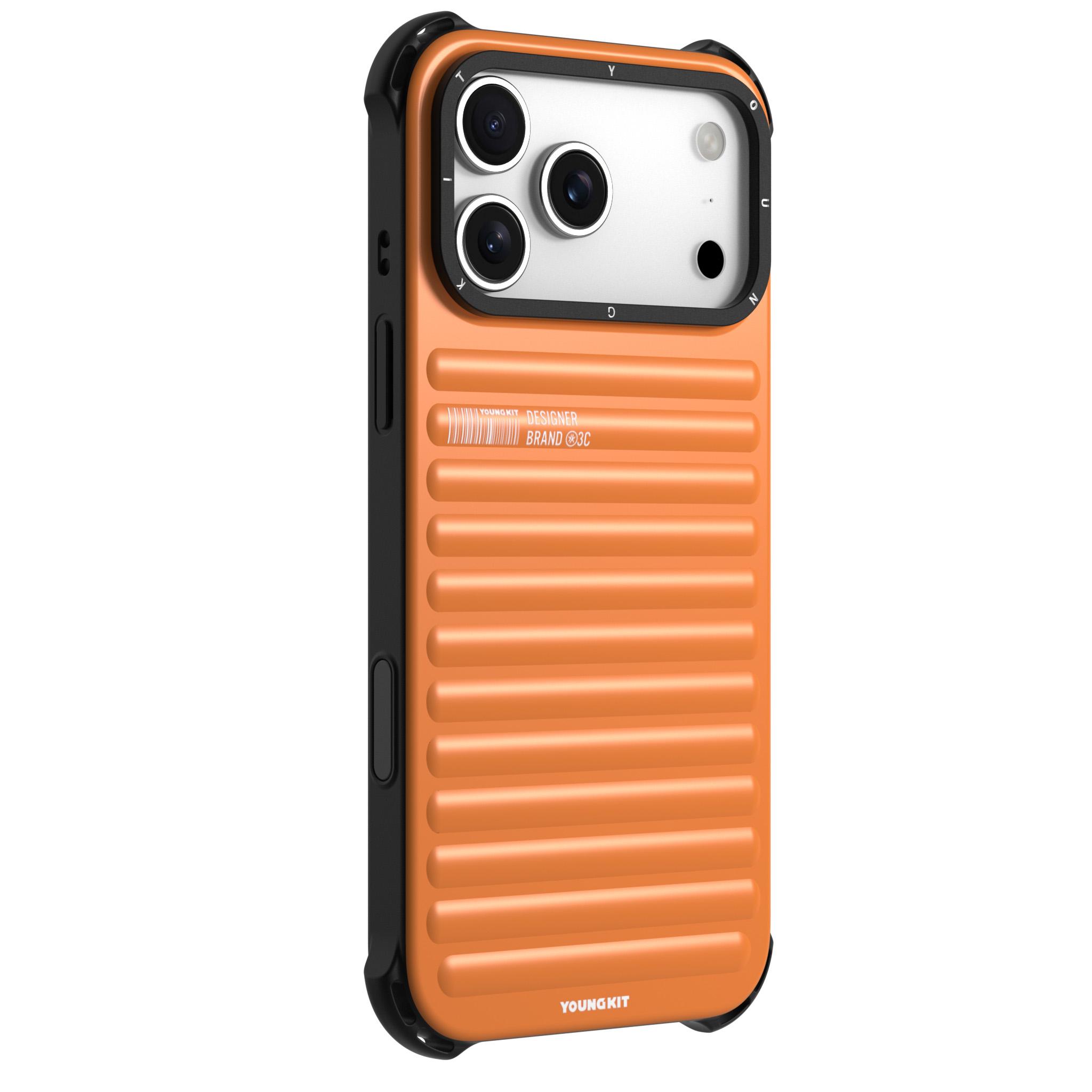 

YOUNGKIT Чехол для iPhone 17 Pro Совместимый с MagSafe Текстура чемодана IMD TPU Чехол для телефона B