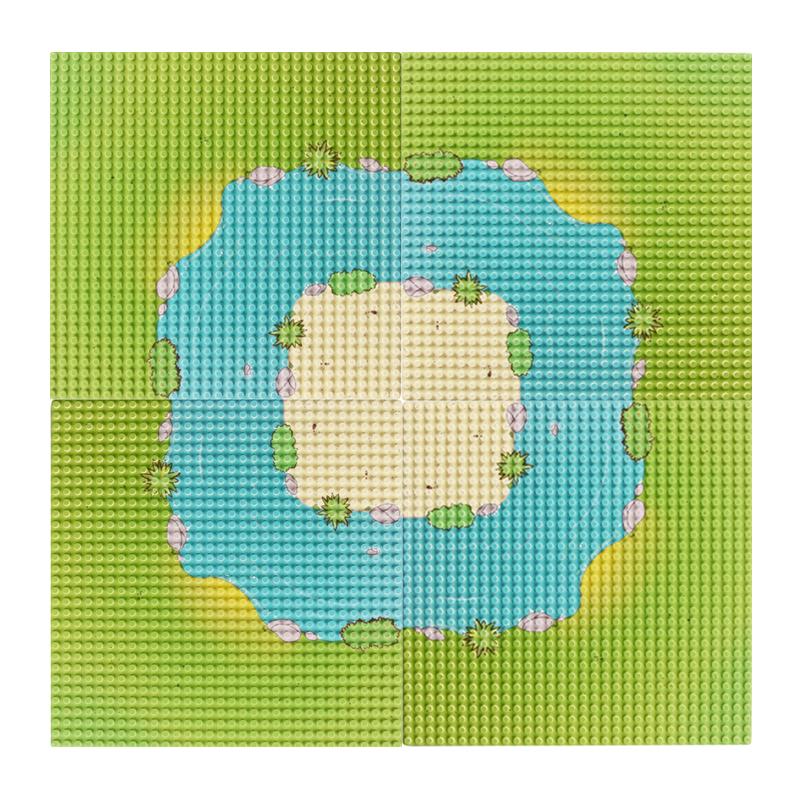 Non-Toxic River Ocean Pattern Building Block Base Plate Classic Building Bricks Board Parts Baseplates Block Accessories Kids Gift