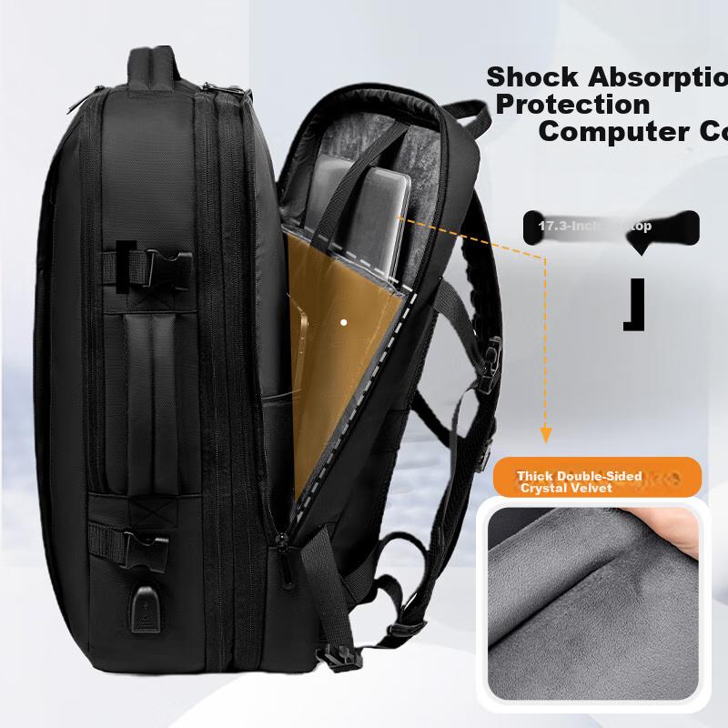 Laptop Backpack, Business Light Luxury Travel Bag, Large Capacity for Business Trips, Compatible with ROG, Lenovo, ASUS, 18-Inch Backpack