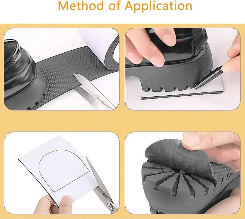 Sole Silent Anti Slip Sticker Sneakers Noise Reduction Patch Shoes Heel Repair Paster Extend Service Lifetime Soft Shoe Care Kit