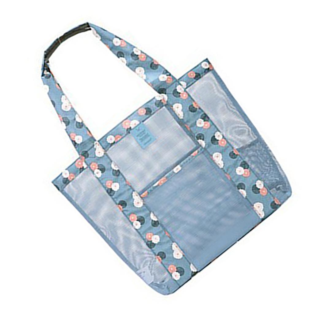 Strandtasche Wasserdicht Große Kapazität Lässig Oxford-Gewebe Damen Netztasche für Einkaufen Schwimmen