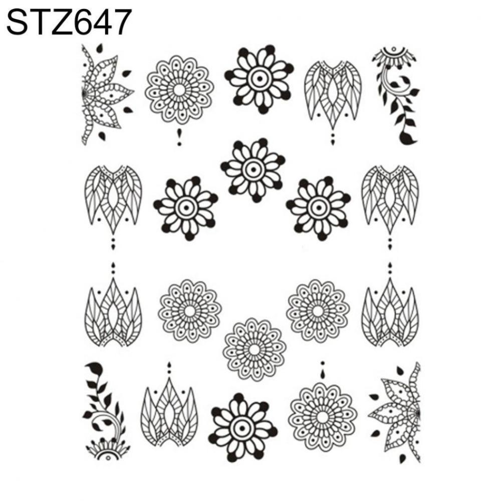 Floral Print Nail Decals Nail Art Decor Gel Polish Animal Sticker Manicure Foils