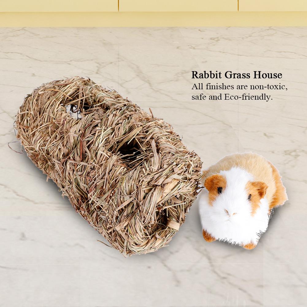 Durable Rabbit Grass House Chew Toy Mat Bed for Hamster Guinea Pig Bunny