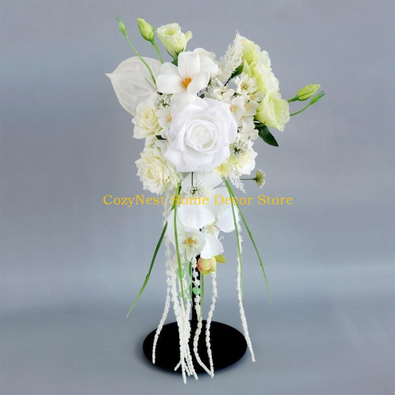 92MF Wedding Bouquets for Bride Bridesmaids,Artificial Rose Flowers Wedding Decors China Mainland