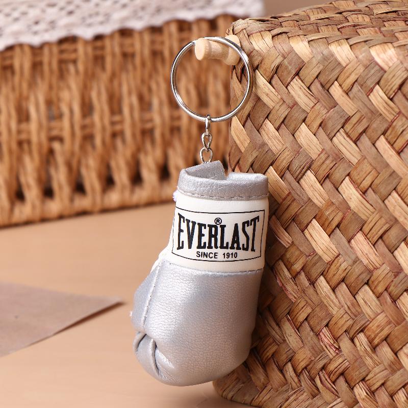 Leather Boxing Gloves Keychain Boxing Fan Gift Backpack Key Accessories Hanging Pendant Exquisite Gift