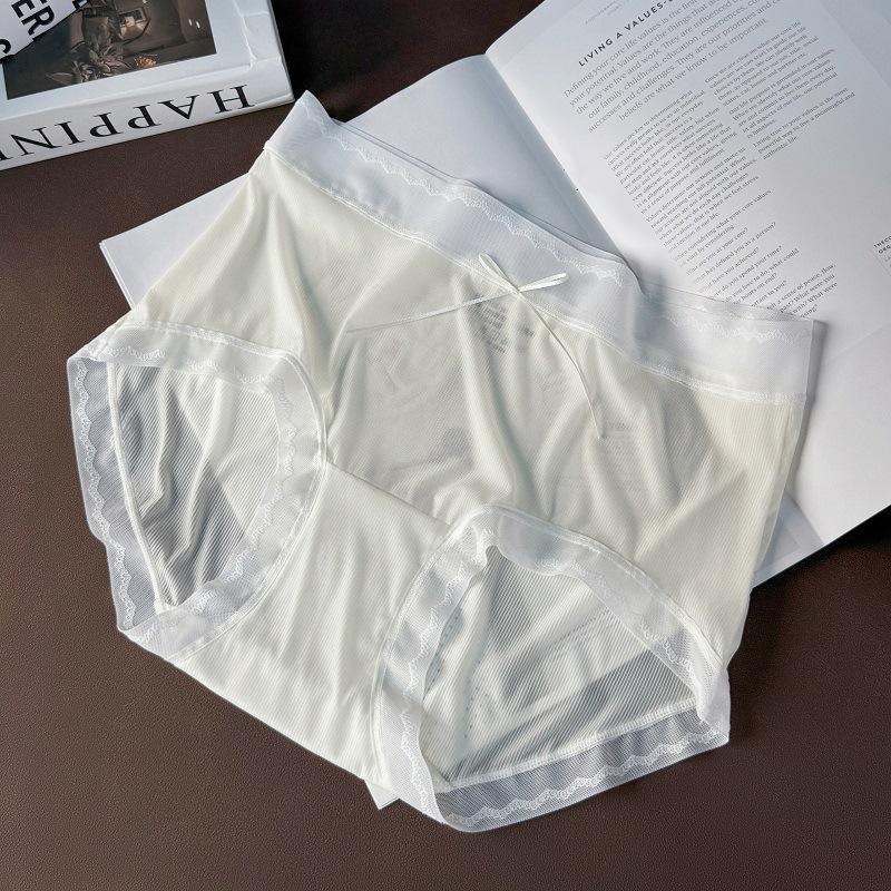 Ultra-thin High-elastic Breathable Triangle Panties Ice Silk Cool Feeling Seamless High Waist Women’s Panties
