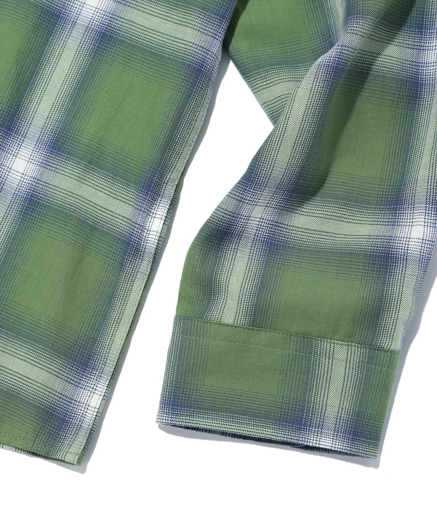 SOUNDSLIFE Ombre Check Shirt Green