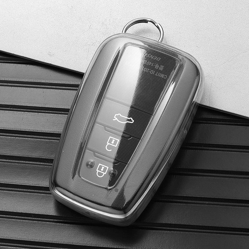 Car Key Case Protector Soft Tpu Key Shell Cover Auto Accessories For Toyota Prius Camry Corolla C-Hr Chr Rav4 Prado