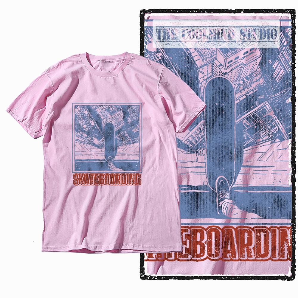 Coolmind Z1046 100% Cotton skate lover Exclusive Graphic Men T shirt Cotton men tshirt cool t-shirt for men tee shirt
