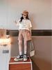 Korean Style Cartoon Print Sporty Shorts & T-shirt Set (Girls' Summer 2026)
