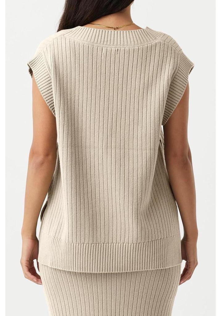 2025 European V-neck Knit Vest: Elegant Casual Sleeveless Sweater