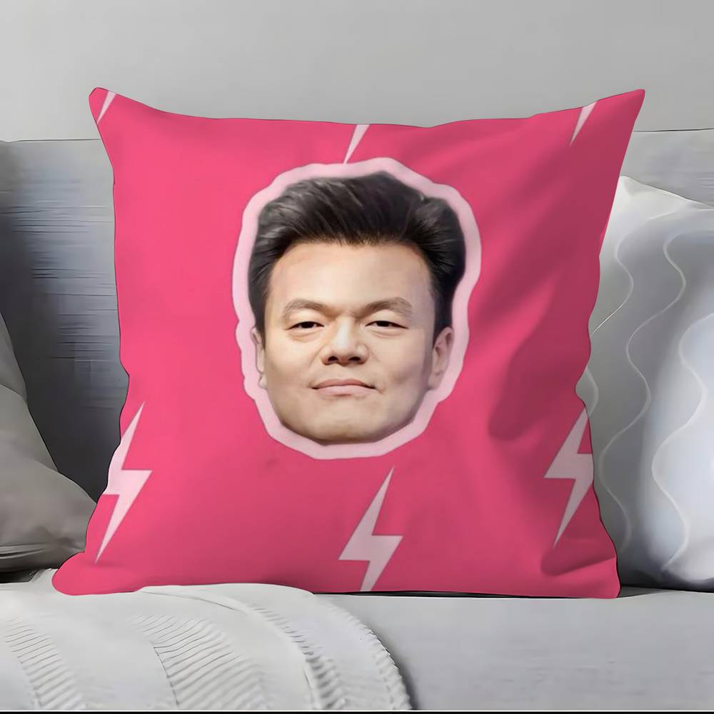 Funny J-JYP Meme Pillow Case Anti-dustmite Pillowcase Invisible zipper silky short plush Sofa cushion cover