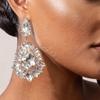 Stonefans Glänzende Wassertropfen Strass Ohrringe Accessoires Trendige Damen AB Farbe Kristall Stecker Ohrringe Piercing Schmuck