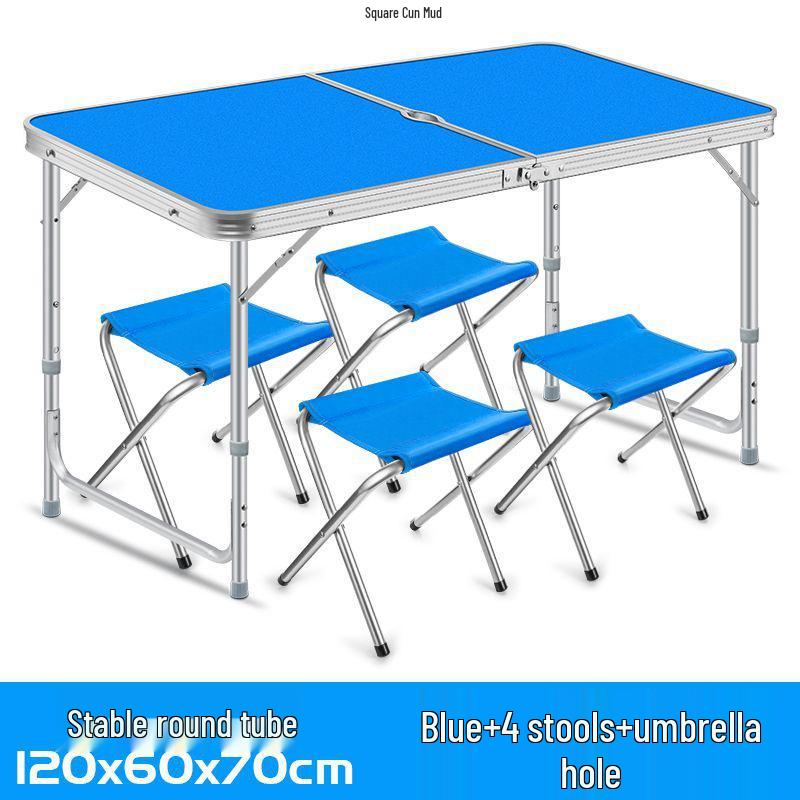 Portable Outdoor Folding Table & Chairs for Street Vendors and Camping