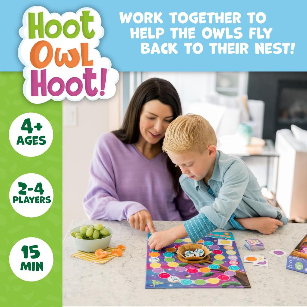 Peaceable Kingdom MindWare Hoot Owl Board Game GM106 Hoot!