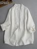 Oversized Women's Fashion Casual Blazer Jacket Pure Desire Cotton Linen Outerwear Long Sleeve Top for Women
