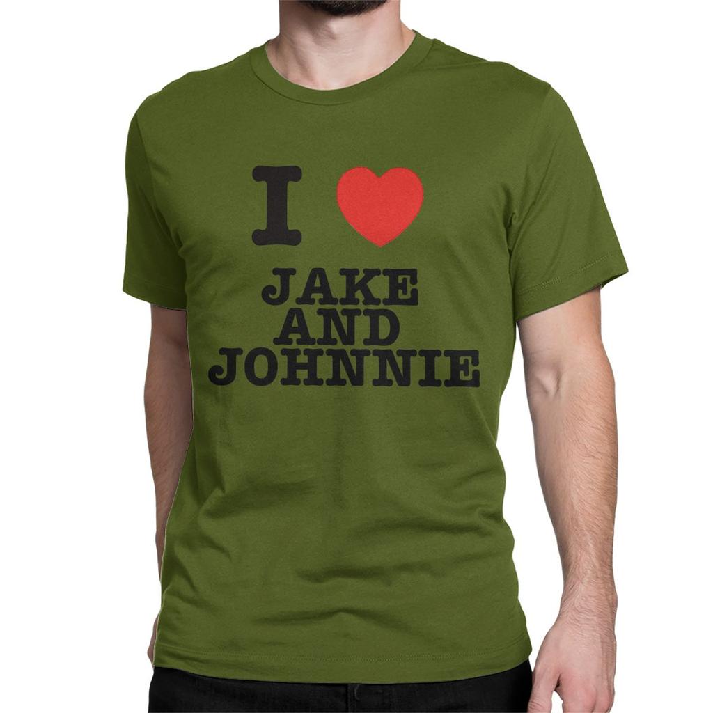 I Love Jake And Johnnie T Shirts Men Women's Cotton Vintage T-Shirts O Neck Tee Shirt Short Sleeve Clothes Printed