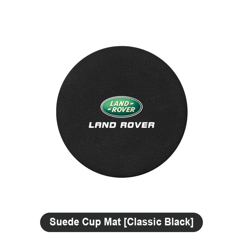 

1 шт. Замшевый автомобильный коврик-подставка для слотов для стаканов с водой, нескользящий коврик для Land Rover Range Rover Velar Velar Freelander 3 SVR L320 L330 Defender Discovery Sport чёрный