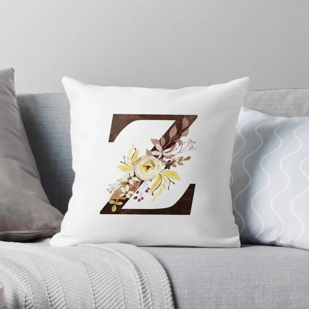Office Sofa Car Cushion Cover Creative Abstract Letter Flower Print Luxury Home Decoration Pillow Cover