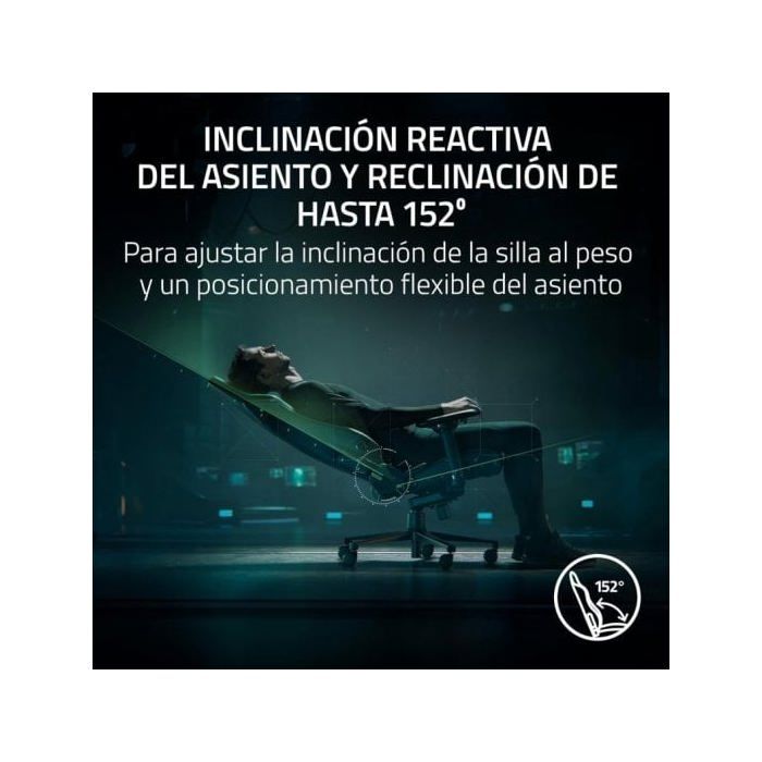 Chaise de Jeu Razer Iskur V2 - Cuir synthétique de qualité EPU - Support Lombaire Adaptatif - Accoudoirs 4D