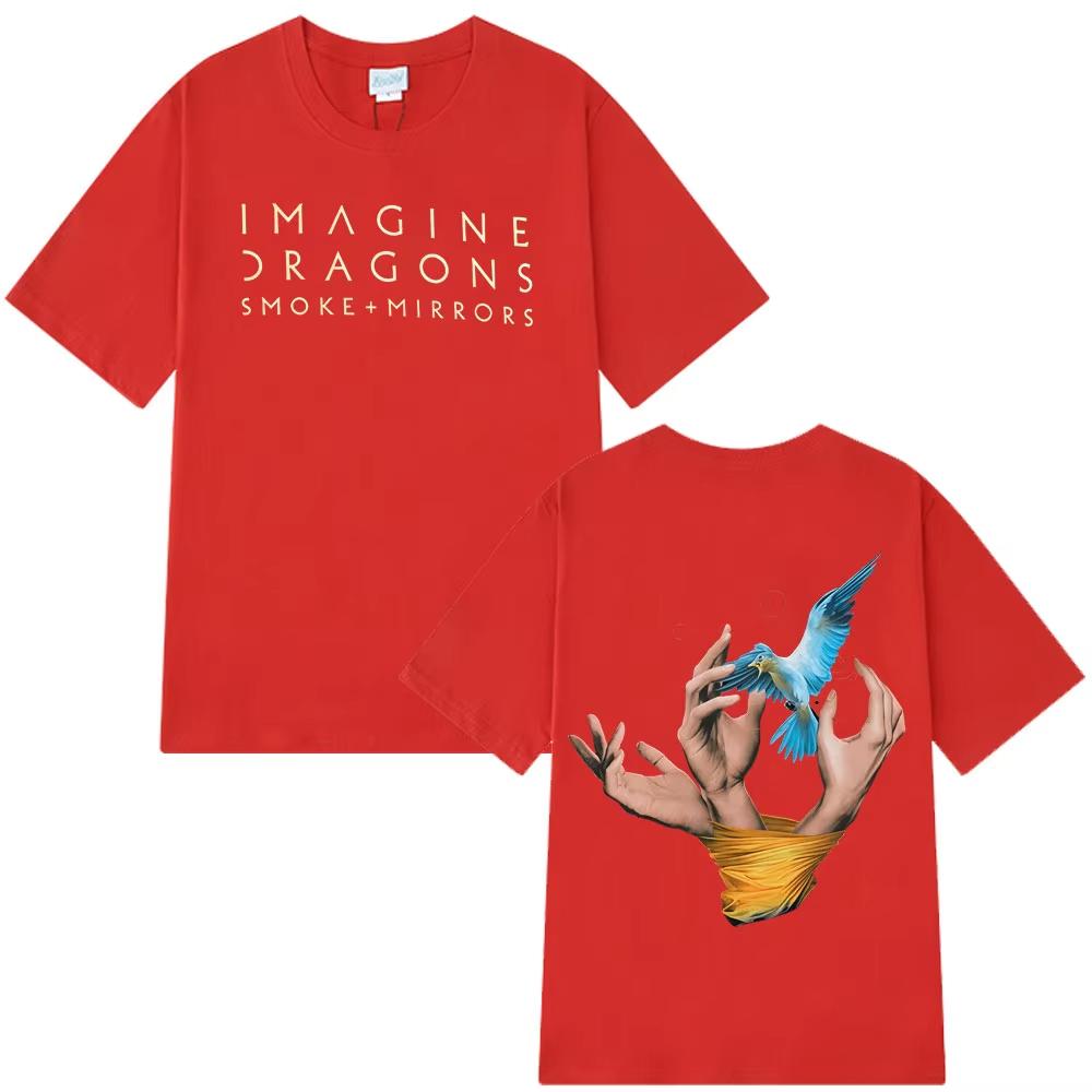 

Imagine Dragons Reflections From The Vault of Smoke Mirrors Men Women Harajuku T-shirts Short Sleeve Cotton Vintage Male T Shirt 4XL