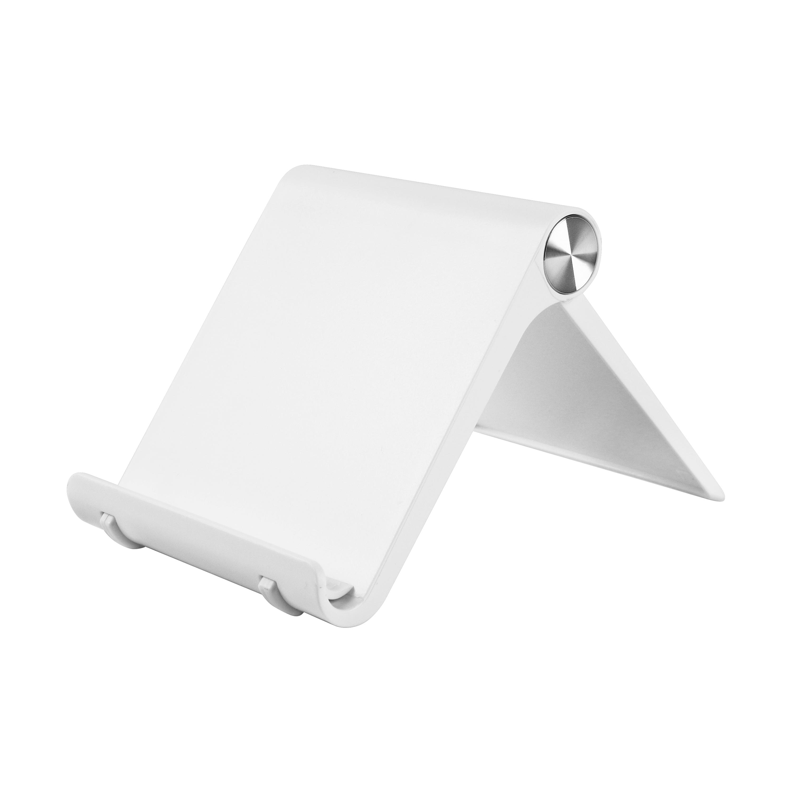 Portable Phone Holder, Universal Desktop Phone Holder for Mobile Phones and Tablets, Suitable for Both Phones and Tablets Lay Flat белый