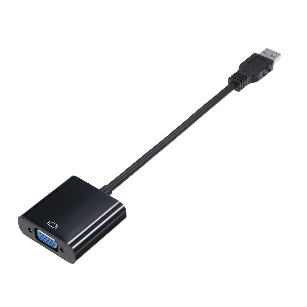 USB3.0 auf VGA Buchse Adapter Konverter Kabel 1080p für PC Laptop Projektor TV Box