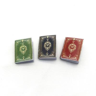 Pretend Play European Style Classical Vintage Mini Books Miniature Dollhouse Decoration Notebook