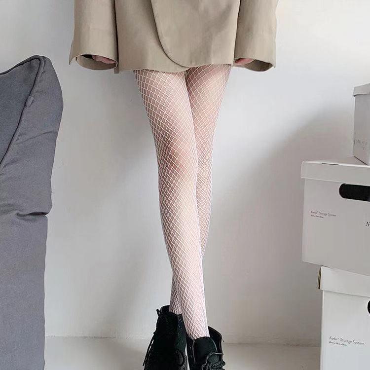 Komancon Spring/Summer Fishnet Pantyhose: European & American Style, Sexy Long Rhinestone-Embellished Stockings for Women.