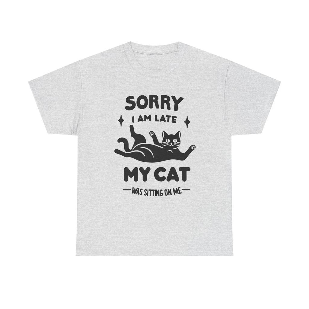 Moje kočka seděla na mně Vtipné grafické tričko Unisex Heavy Cotton Tričko Dárek