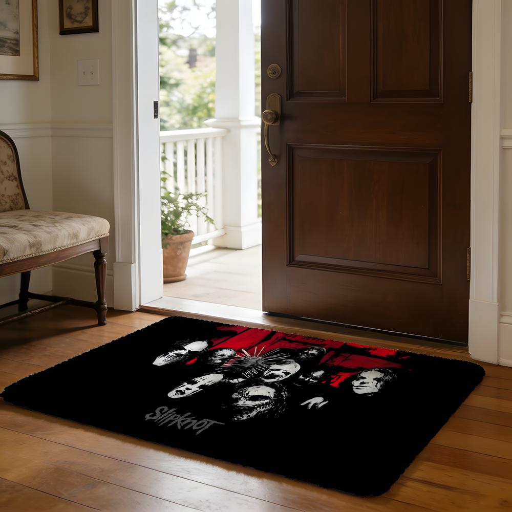Band SslipknotS Classic Popular Long Floor Mat Soft Flannel Absorbent Mat Non-Slip Rug Home Bedroom Bathroom