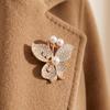 Vintage Clothing Accessory Women Butterfly Brooch Pin, Shape Lapel Pin with Alloy Faux Pearls Rhinestones, Jewelry for Dresses Coats Jackets Pins
