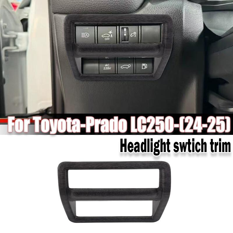 1PC Headlight Switch Button Trim For Toyota Prado Land Cruiser LC250 2024-2025