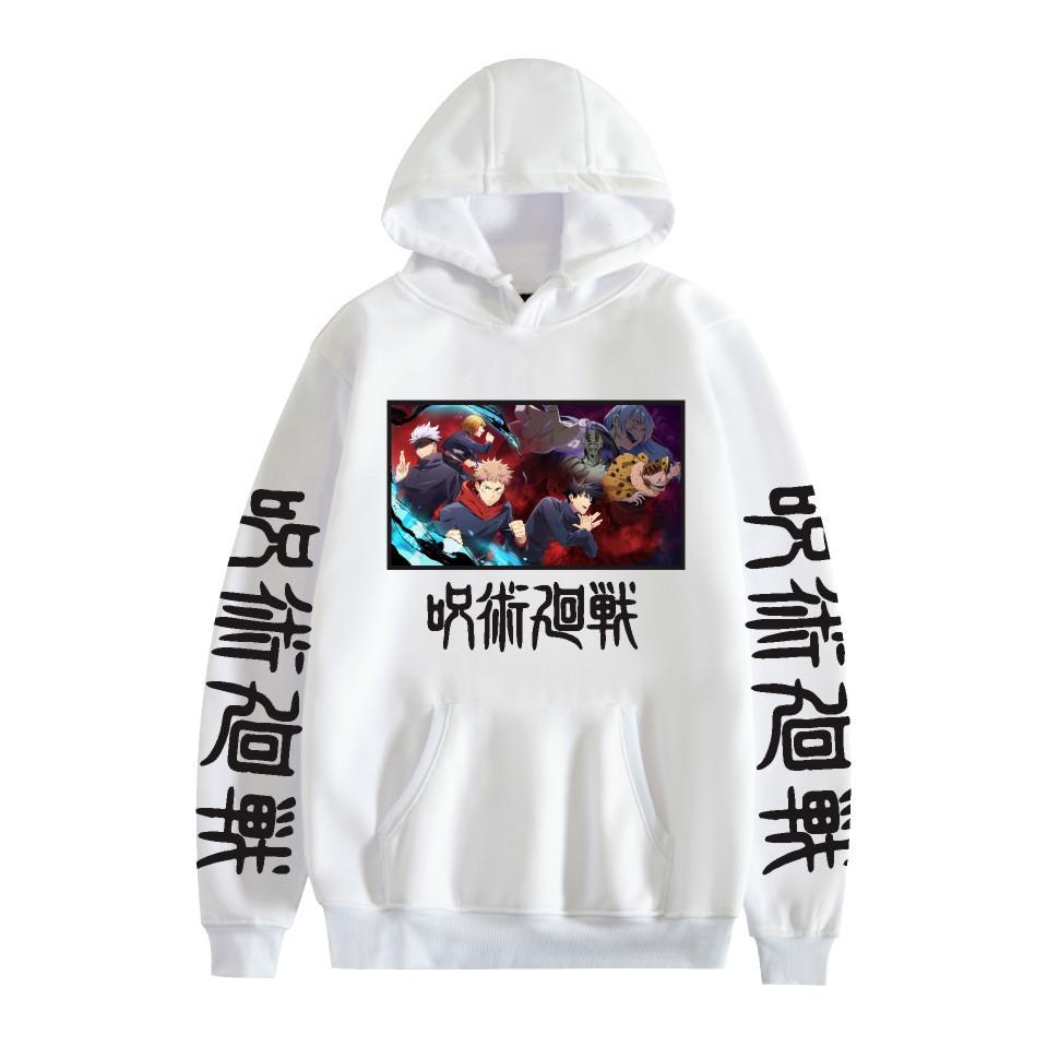 Mens Womens Hoodie Jujutsu Kaisen Anime Hoodies Streetwear Harajuku Casual Printed Hooded Pullover Sweatshirts