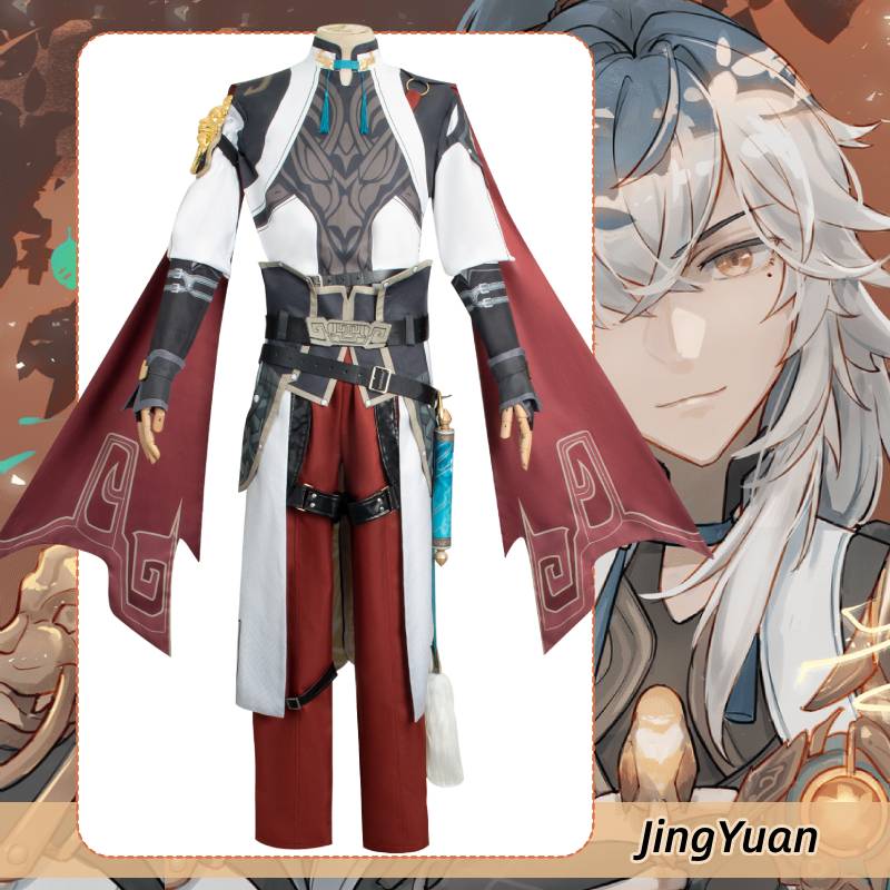 Honkaistar Jingyuan Rail Cosplay Costume Set Halloween Carnival Dress Up Props