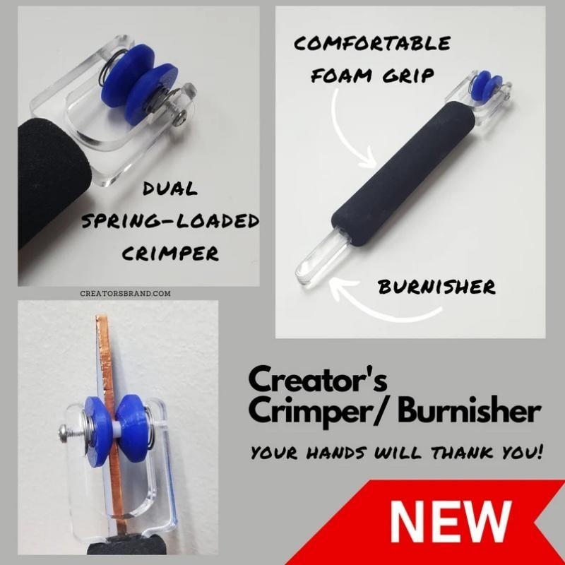 1Pc Foil Crimper Burnisher For Glass Aluminum Foil Protable Copper Foil Wrapping Tool Time-saving Wear Resistant Hand Tool Parts