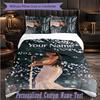 Personalized 3Pcs Bedding SetAyliva Custom Text Duvet Cover Pillowcase Set Bedroom Gift