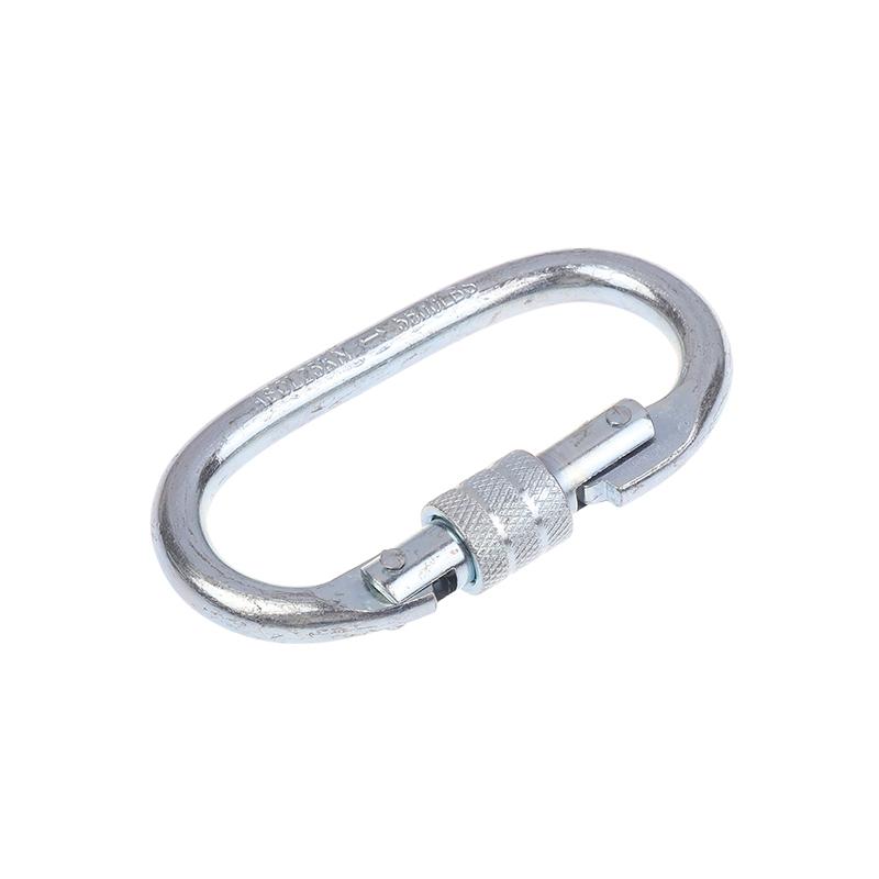 

25KN High Strength Climbing Safety Lock Buckle O-shaped Electrophoresis Professional Carabiner Rappelling Climbing Supplies срібний