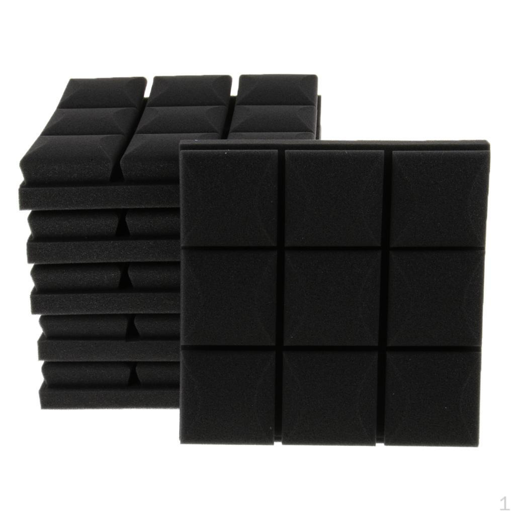 

6 Pieces / Set Corner Acoustic Foam Studio Soundproofing for KTV Home Theater чорний