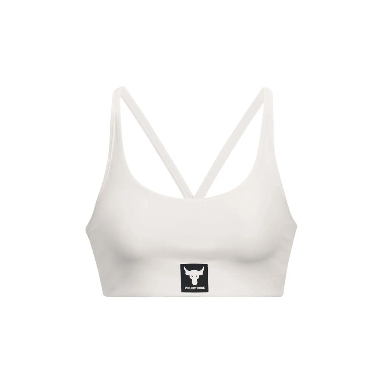 

Under Armour Rock Johnson Series Solid Crossback Training Medium Support Sports Bra Женское нижнее белье Белый 1380181-114 M