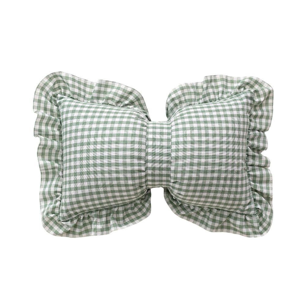NU KOPEN 1 STuks Geruite Kussenhoes Ruche Kussensloop Zacht Huisdecor voor Bank Slaapkamer Woonkamer Modieuze Kussenhoes 45x45cm