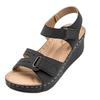 New sandals women, wedge heel magic buckle platform large size sandals