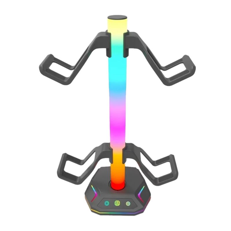 

C-Convenient-Gaming RGB Headphone Stand For Playstation5 Controller Holder Earphone Hanger For Desktop Gamer PS4 PS5 Gamepa