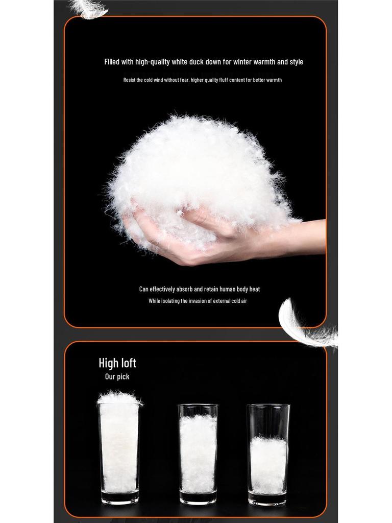 2024 Men's Lightweight Fashion Down Jacket - Short Stand Collar, White Duck Down, Warm Winter Coat