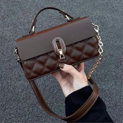 Light Luxury Niche Handbag, Diamd Chain Single Shoulder Crossbody Small Square Bag, Exquisite Commuting Small Bag