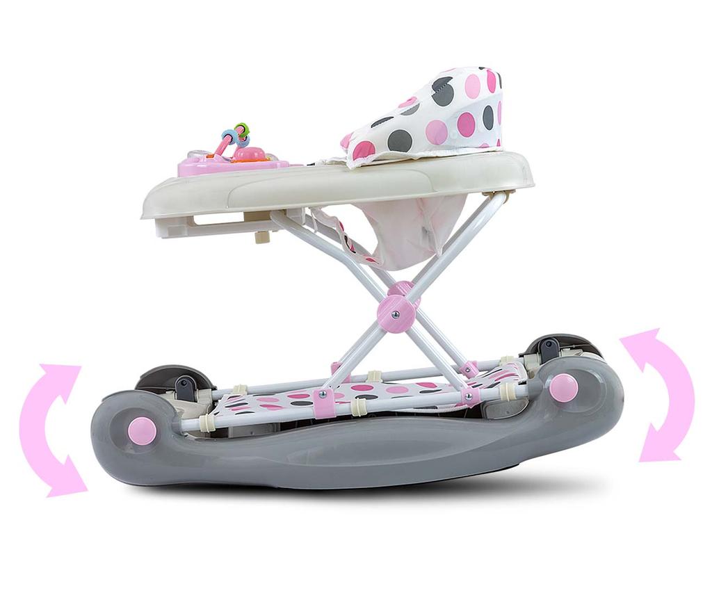 MILLY MALLY 5701 Patrol Plus Pastel Dots Baby Walker