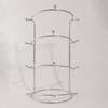 Stainless Steel Four Layer Crown Display Rack Crystal Hairband Support Holder Easy To Assemble Jewelry Storage Stand
