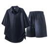 Men's Ice Silk Short Sleeve Polo & Casual Sports Set
