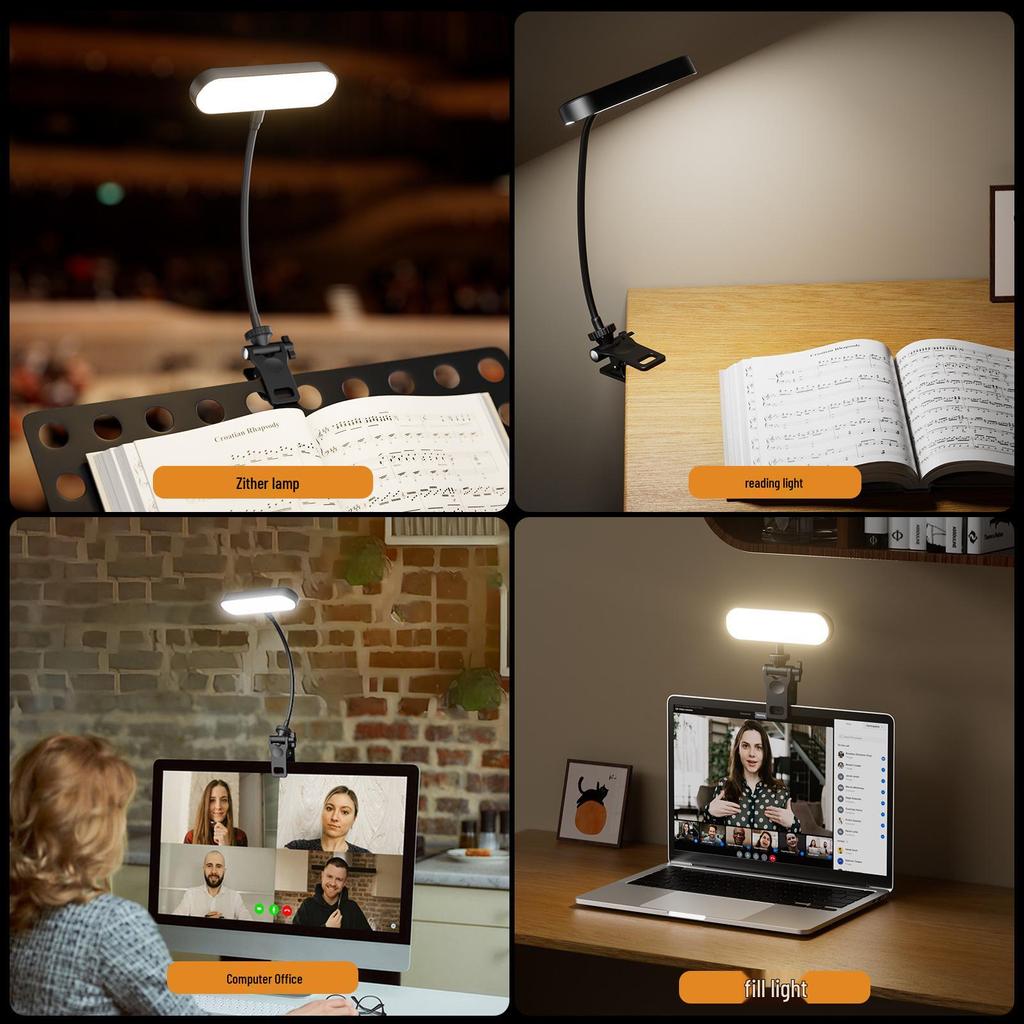 Full Spectrum Eye Protection Desktop & Clip-On Reading Light with Bedside Ambience
