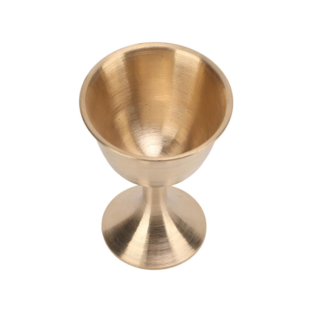 Brass Ornaments Wine Glass Shape 4cm Diameter 5cm Height Golden Vintage Style Home Decoration